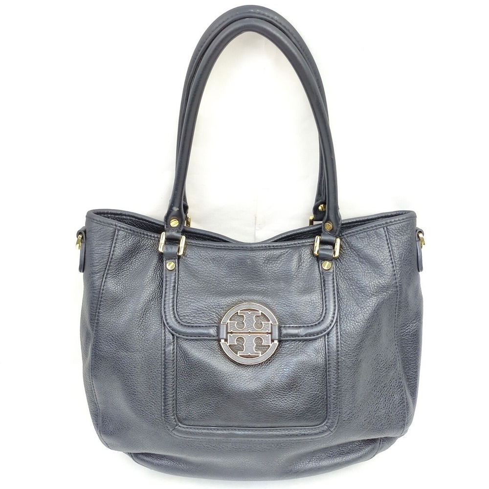TORY BURCH Tote Bag Black Leather
